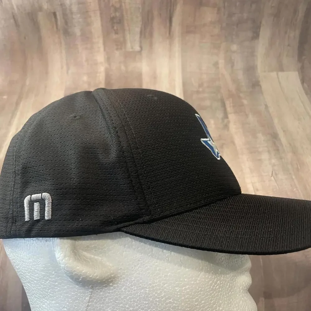 Travis Mathew FlexFit Hat Men’s L-XL Black TEXAS Embroidered Golf Cap - Picture 3 of 8